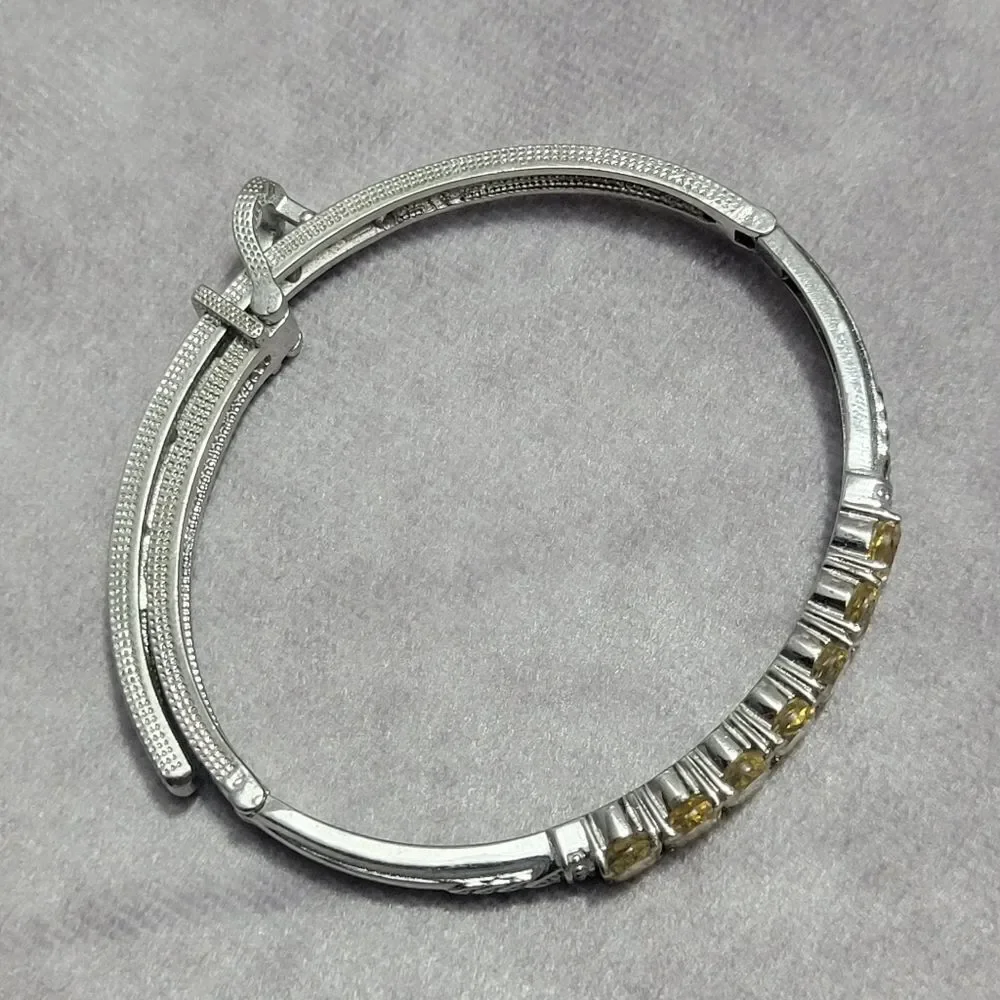 Brazilian Citrine Bangle Bracelet